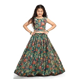 Fashion Dream Girls Silk Blend Readymade Lehenga