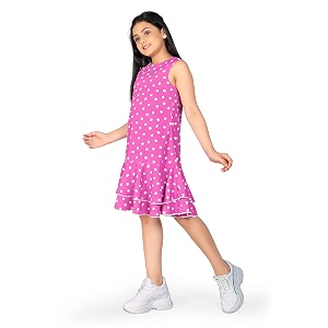 fashion dream girl39s a-line mauve polyester blend knee length knee-length dress