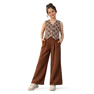Fashion Dream Girls Cotton Blend Embroidered Co-Ord