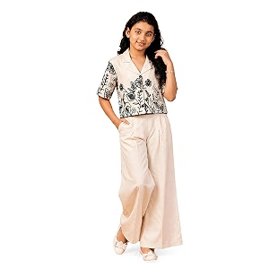 Fashion Dream Girls Cotton Blend Embroidered Co-Ord