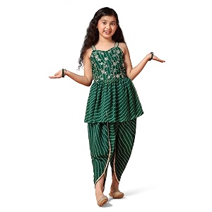 Fashion Dream Girls Georgette Printed Salwar SuitDhoti