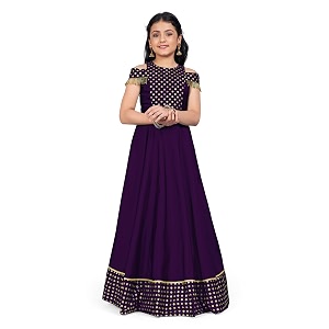 Fashion Dream Girls Silk Blend Floral Printed