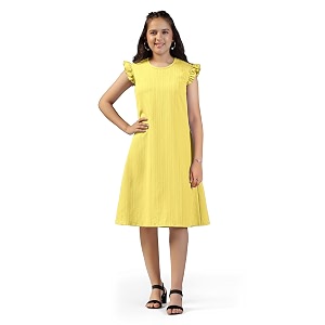 Fashion Dream Girls Solid Knee-Length Summer Casual