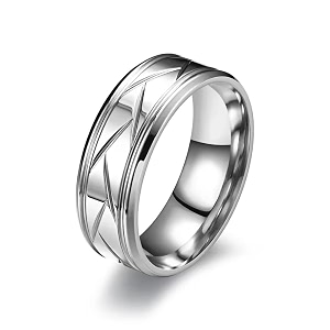 Fashion Frill Black Michelin Ring Simple