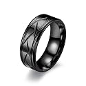 Fashion Frill Black Michelin Ring Simple