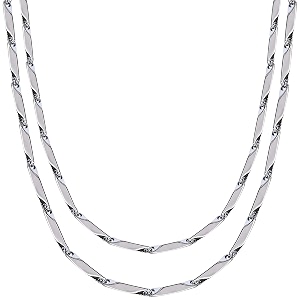 fashion frill men39s double coated popular stainless steel silver chain for men boys girls stylish necklaces silver chain anniversary love gift for husband unisex chains 22 inches