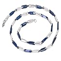 Fashion Frill Men's Double Coated Popular Stainless Steel Silver Chain For Men Boys Girls Stylish Necklaces Silver Chain Anniversary Love Gift For Husband Unisex Chains 22 Inches