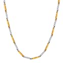 Fashion Frill Men's Double Coated Popular Stainless Steel Silver Chain For Men Boys Girls Stylish Necklaces Silver Chain Anniversary Love Gift For Husband Unisex Chains 22 Inches