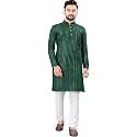 FASHION GALLERY Men39s Solid Pattern Polycotton Kurta