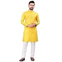 FASHION GALLERY Men39s Solid Pattern Polycotton Kurta