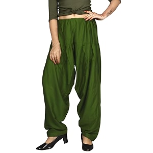 FASHION GALLERY Womens Rayon Relaxed Fit Patiala