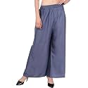 FASHION GALLERY Women39s Solid Rayon Palazzo Pants