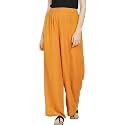 FASHION GALLERY Women39s Solid Rayon Palazzo Pants