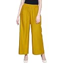 FASHION GALLERY Women39s Solid Rayon Palazzo Pants
