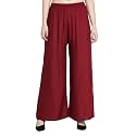 FASHION GALLERY Women39s Solid Rayon Palazzo Pants