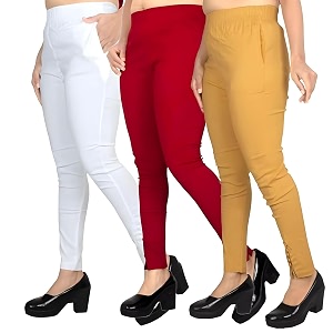 fashion gallery women39s cotton blend modern fit pants with ankle length pull on closure and elasticated flexible waiststretchable pants for women