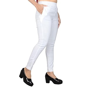 fashion gallery women39s cotton blend modern fit pants with ankle length pull on closure and elasticated flexible waiststretchable pants for women