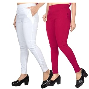 fashion gallery women39s cotton blend modern fit pants with ankle length pull on closure and elasticated flexible waiststretchable pants for women