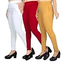 FASHION GALLERY Women's Cotton Blend Modern Fit Pants with Ankle Length Pull On Closure and Elasticated Flexible Waist|Stretchable Pants for Women