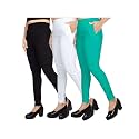 FASHION GALLERY Women's Cotton Blend Modern Fit Pants with Ankle Length Pull On Closure and Elasticated Flexible Waist|Stretchable Pants for Women