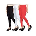 FASHION GALLERY Women's Cotton Blend Modern Fit Pants with Ankle Length Pull On Closure and Elasticated Flexible Waist|Stretchable Pants for Women