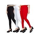 FASHION GALLERY Women's Cotton Blend Modern Fit Pants with Ankle Length Pull On Closure and Elasticated Flexible Waist|Stretchable Pants for Women