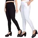 FASHION GALLERY Women's Cotton Blend Modern Fit Pants with Ankle Length Pull On Closure and Elasticated Flexible Waist|Stretchable Pants for Women