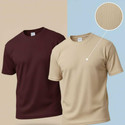 fashion globe Solid Men Round Neck Multicolor