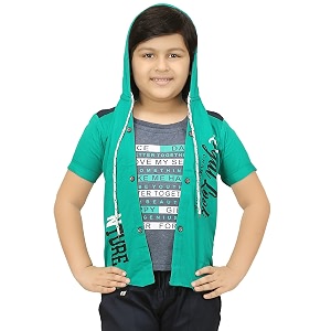 Boys Hoodies Jacket with T-Shirt