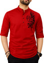 Fashion Marts Self Design Cotton Blend Straight