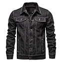 Fashion Mens Denim Trucker Jackets Slim Fit Mens Jeans Jacket Cotton Outwear Coat Long Sleeve Plus Size Male