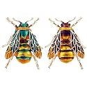 Fashion Natural Insect Animal Enamel Brooches Bee Bumble Bee Spider Alloy Pins Vintage Jewelry