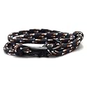 Fashion Plated Black Alloy Shark Tail Hook Colorful Rope Link Bracelet