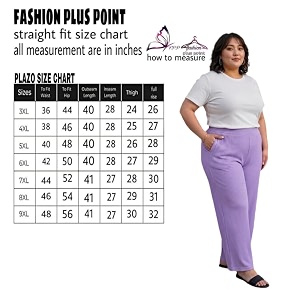 Fashion Plus PlointTrandy Textured Trousers for Women