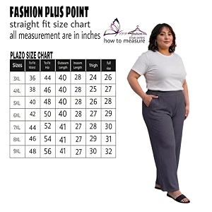 Fashion Plus PlointTrandy Textured Trousers for Women