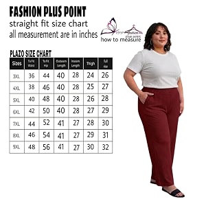 Fashion Plus PlointTrandy Textured Trousers for Women