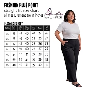 Fashion Plus PlointTrandy Textured Trousers for Women