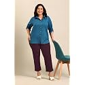Fashion Plus PlointTrandy Textured Trousers for Women