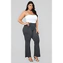 Fashion Plus PlointTrandy Textured Trousers for Women