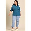 Fashion Plus PlointTrandy Textured Trousers for Women