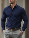The Fashion Prime Men Solid Formal Blue