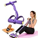 Fashion Puller Exercise, 2026 New Natural Latex Tube Pedal Resistance Device, Elastic Multifunction Resistance Band with Handle for Abdomen, Waist, Arm, Leg Exercise Bands