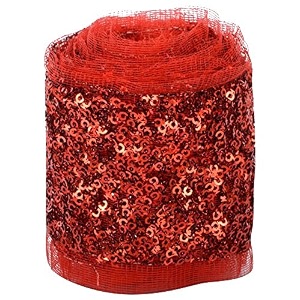 fashion sequence net laces red for dresssareeslehangascapsbagsdecorationsborders crafts any many more pack of 425 meters