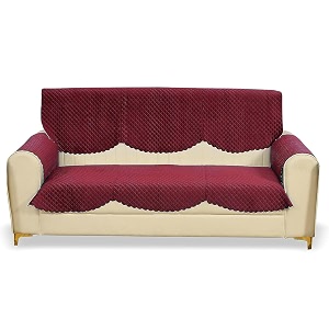 fashion throw quilted velvet 3 seater sofa cover  anti-slip  machine washable  sofa slipcover  pink with armrest covers