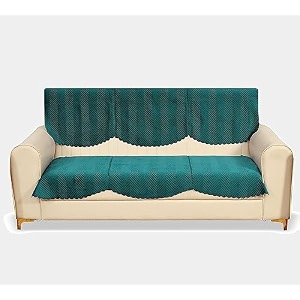 fashion throw fauxfur sofa cover for living room sofa slipcovers furniture cover teal design- 2 1 seater