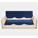 Fashion Throw Quilted Velvet 3 Seater Sofa Cover | Anti-Slip | Machine Washable | Sofa Slipcover | Navy (3 Seater)