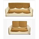 Fashion Throw Quilted Velvet 3 and 2 Seater Sofa Cover | Anti-Slip | Machine Washable | Sofa Slipcover | Golden (3+2)
