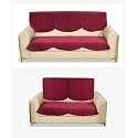 Fashion Throw Quilted Velvet 3 and 2 Seater Sofa Cover | Anti-Slip | Machine Washable | Sofa Slipcover | Pink (3+2)