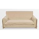 Fashion Throw Quilted Velvet 1 Seater Sofa Cover | Anti-Slip | Machine Washable | Sofa Slipcover | Beige (1 Seater)