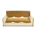 Fashion Throw Quilted Velvet 3 Seater Sofa Cover | Anti-Slip | Machine Washable | Sofa Slipcover | Golden (3 Seater)